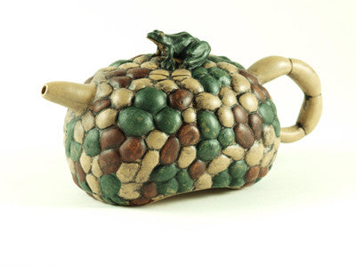 Frog on the River Stone Yixing Teapot