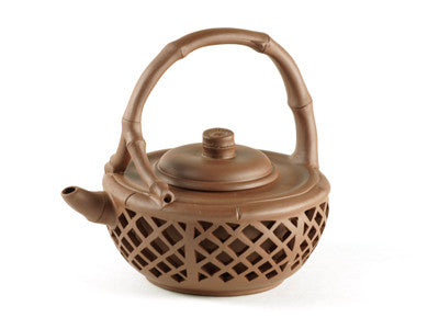 Carved Basket Yixing Teapot